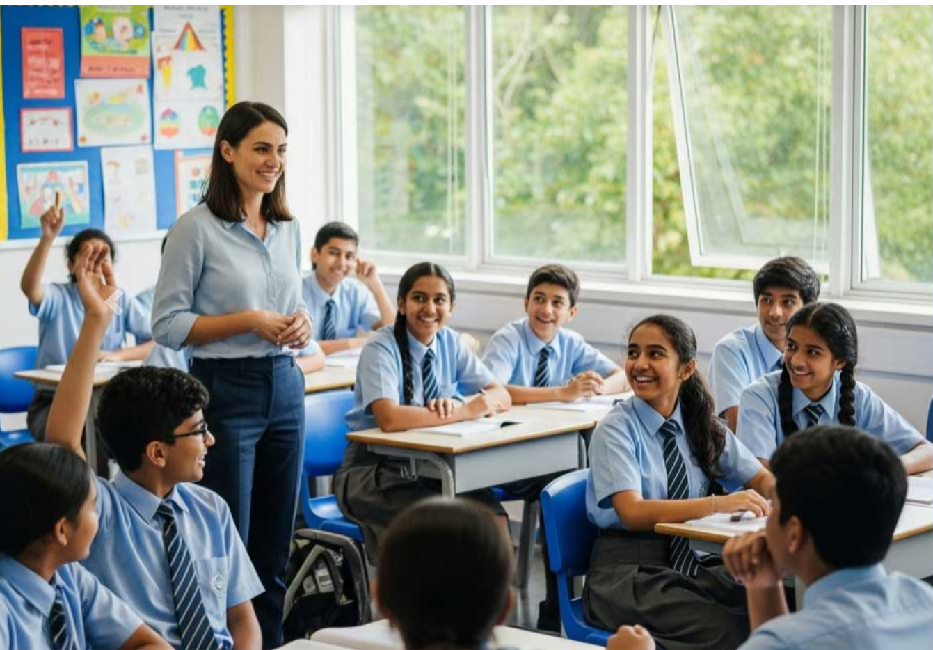 Teacher and students in classroom